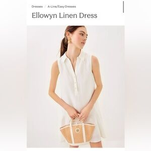 Sleeveless White Collared Dress